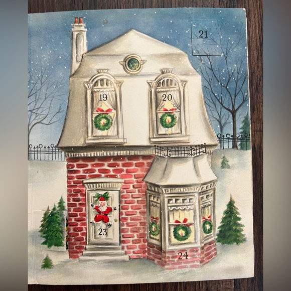 *Rare* Vintage 1950s 1960s Hallmark advent calendar Getting Ready for Christmas - Picture 3 of 14